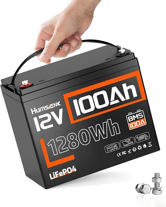 12V 100Ah LiFePO4 Group 24 Deep Cycle Battery with IP67 Rating and 100