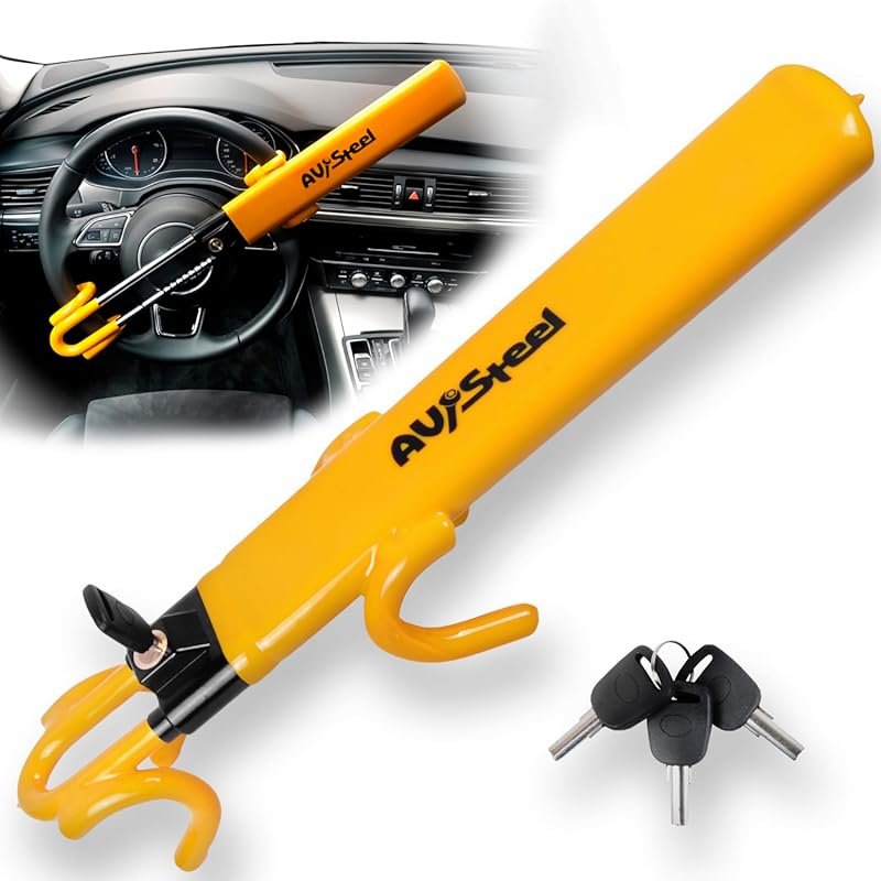 Universal Double Hook Steering Wheel Lock with 3 Keys for Kia Sorento