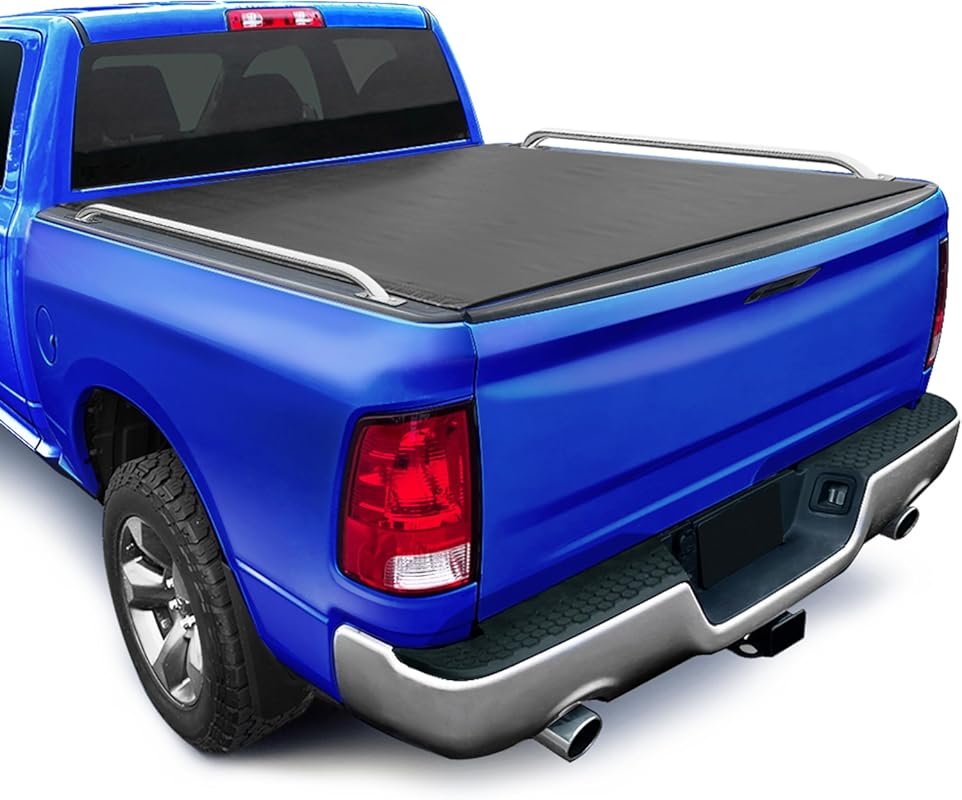 Tyger Auto T2 Low Profile Soft Roll-up Truck Bed Tonneau Cover Compati