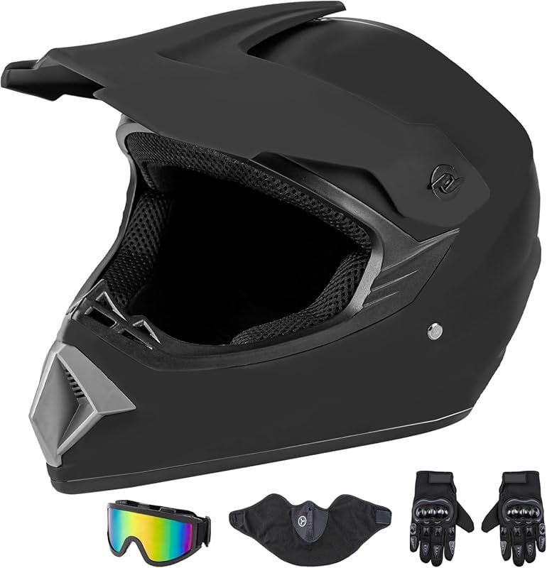 Adult Dirt Bike Helmet – DOT Approved Full Face Motocross Helmet, Matt