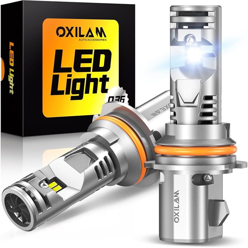 OXILAM 9004 LED Bulbs: 22000LM, 600% Brighter, 1:1 Size, 6500K White, 