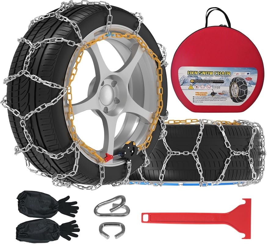 Auto-Fixing Snow Chains, 30s Quick Fit Easy Installation Tire-Chains,