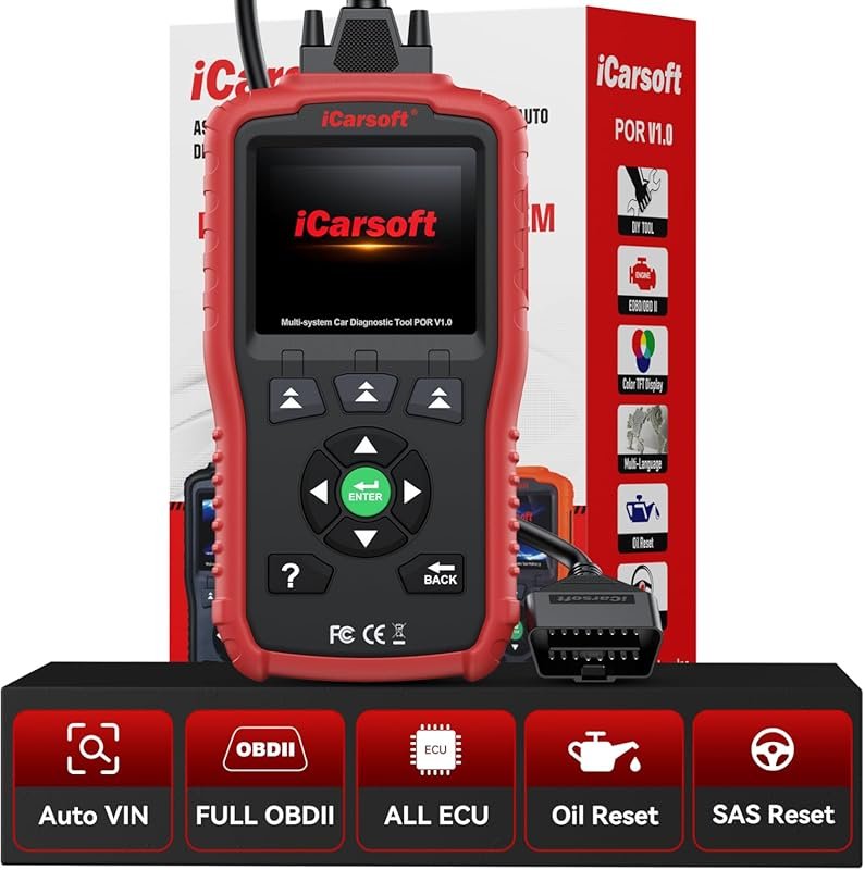 iCarsoft POR V1.0 OBD2 Scanner for Porsche – System Diagnostic, Oil Re