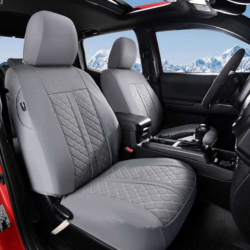 Truckiipa Custom Fit Front Leather Waterproof Seat Covers for 2016-202