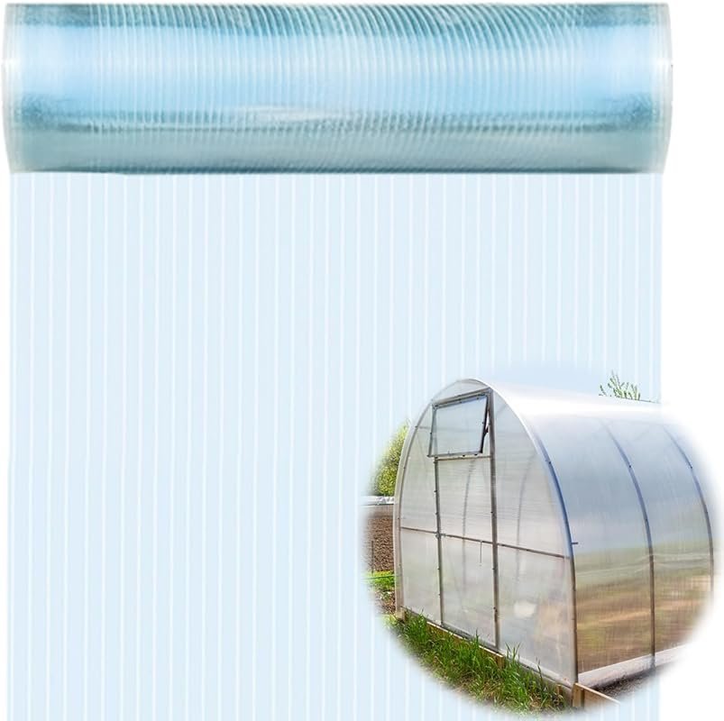 Clear polycarbonate roofing panels for pergola or greenhouse, 49.2 fee