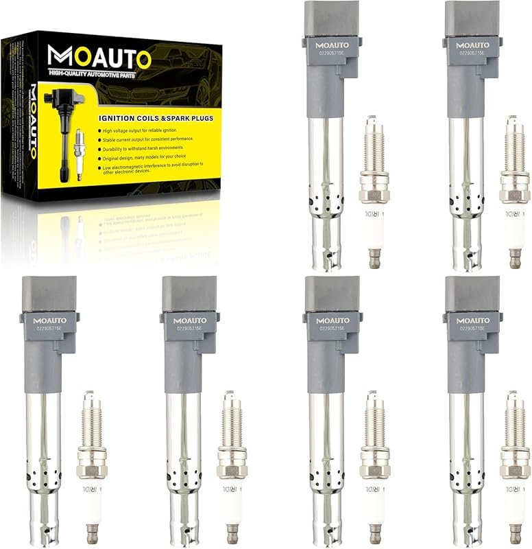 6-Pack Ignition Coils and Iridium Spark Plugs for Porsche Cayenne 3.6L