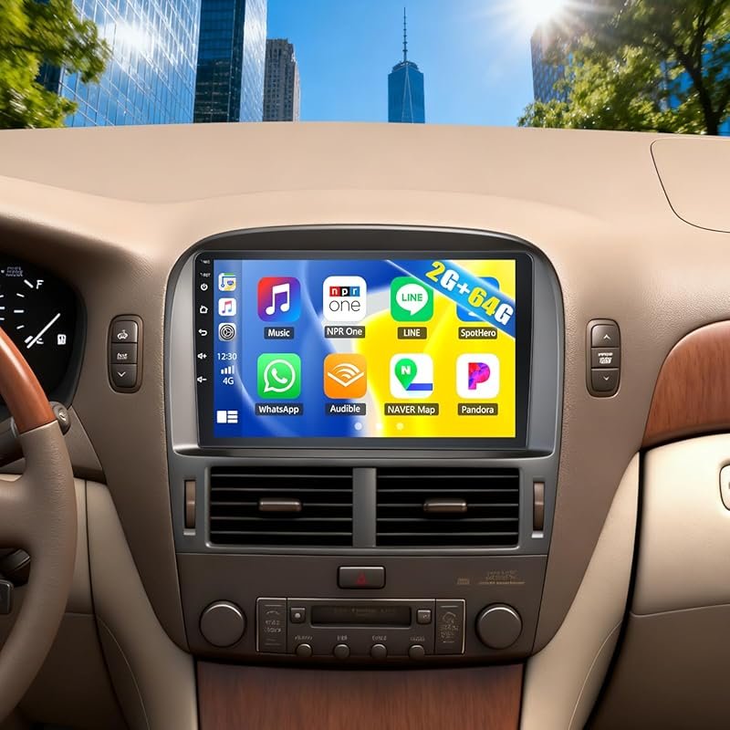 Android 13 Car Stereo for Lexus LS430 2001–2006 with Wireless CarPlay 