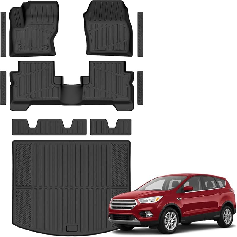 Custom-fit all-weather floor liners and cargo liner for 2014 Ford Esca