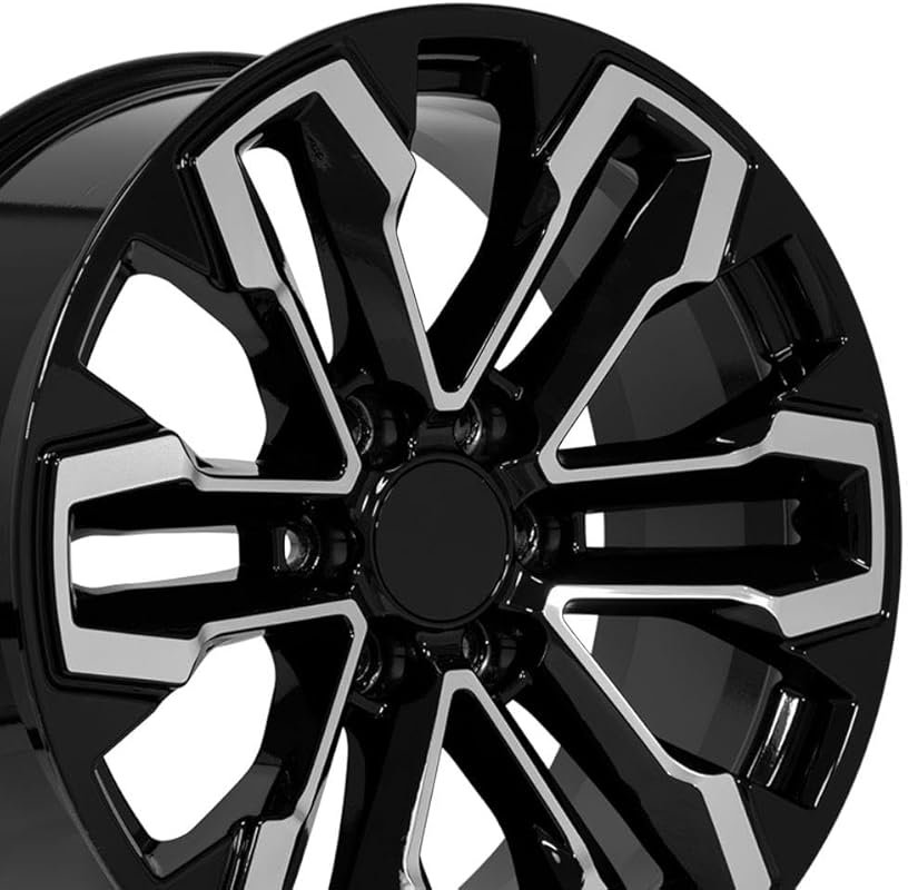 OE Wheels 20 Inch Rims Fit Silverado 1500 Style 6x139.7 20x9 Gloss Bla