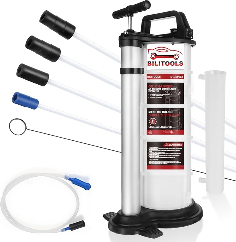 BILITOOLS 9L Pneumatic/Manual Oil Extractor Pump, Vacuum Oil Fluid Pum