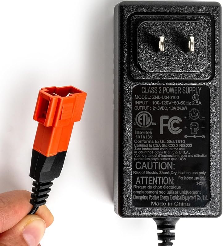 24V 1A Charger for Kids Ride-On Cars Compatible with Ford Bronco Rapto