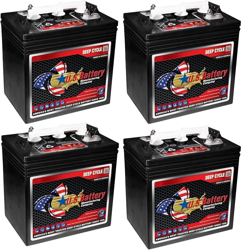 US Battery US1800XC2 6V 208Ah Deep Cycle Battery for Golf Cart Solar M