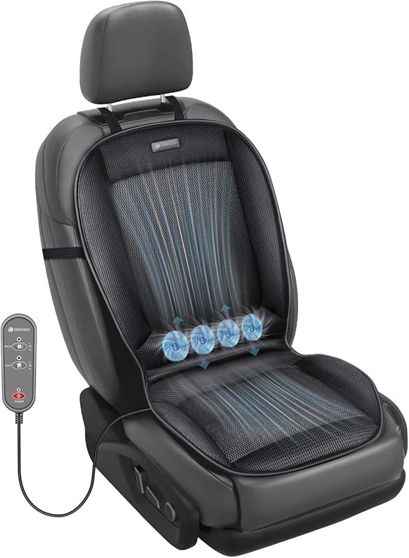 CooCoCo Cooling Car Seat Cover with Ventilation for Front Seats and Un