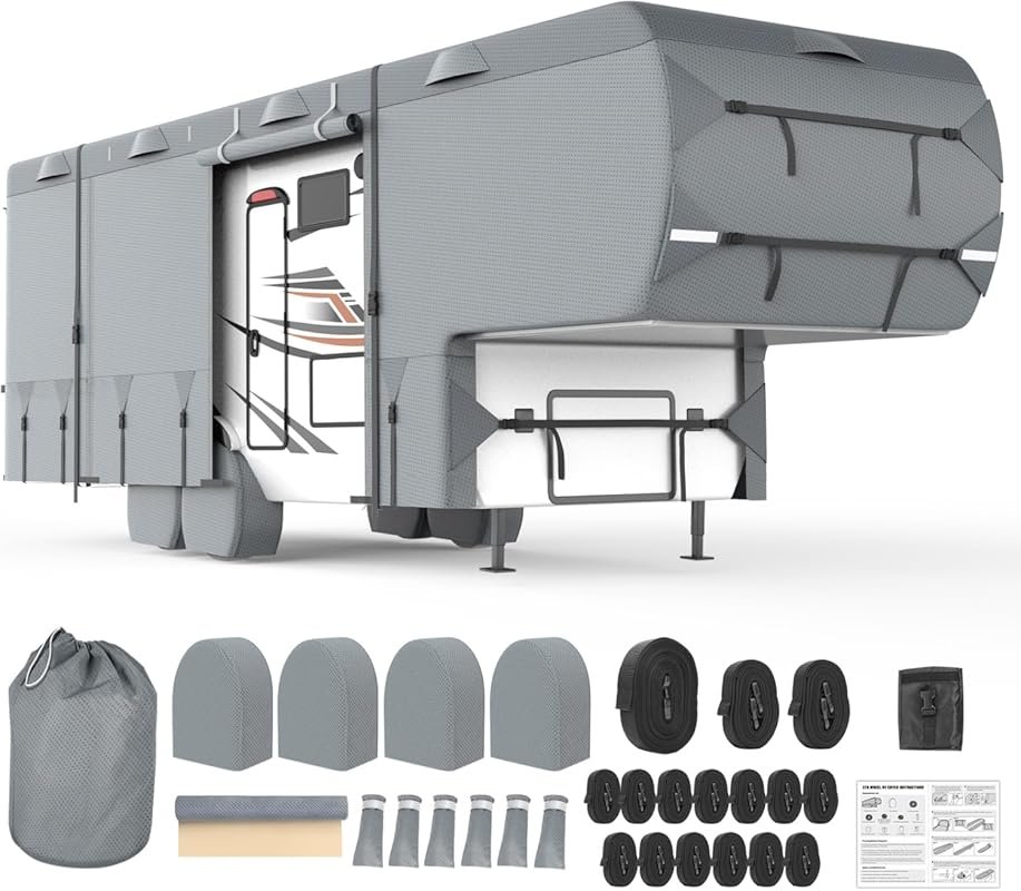 Mofeez 5th Wheel RV Cover for 37-41 Feet with 7-Layer Top, Waterproof,