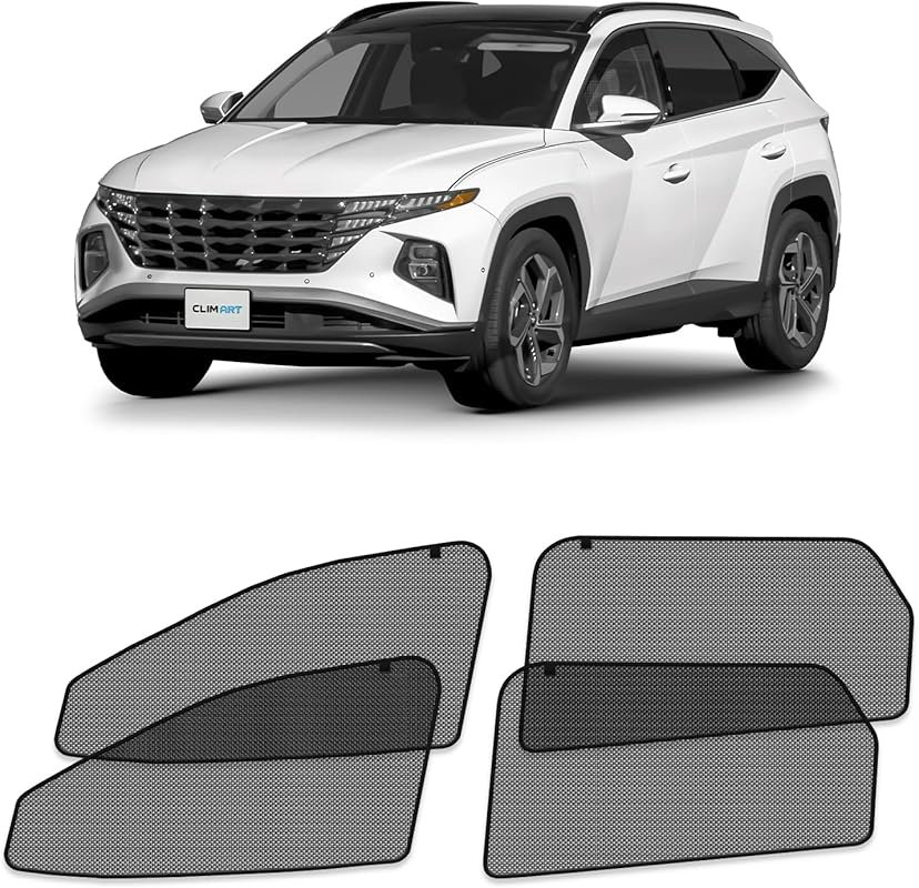 Magnetic Side Window Shades for 2022 Hyundai Tucson, Custom Fit Sun Bl