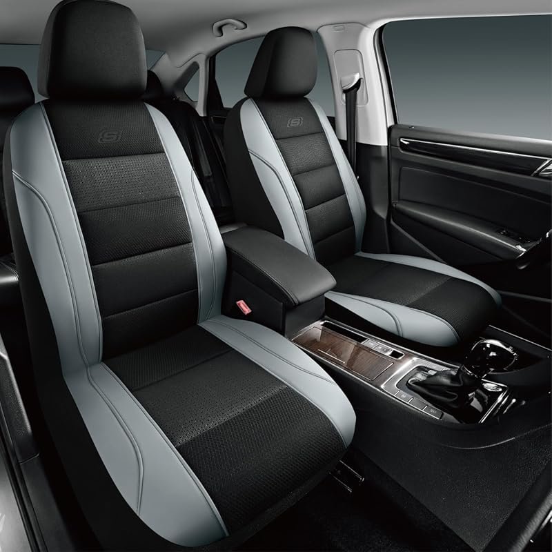 Skechers Men’s Air-Cooled Memory Foam Seat Covers for Cars and SUVs –