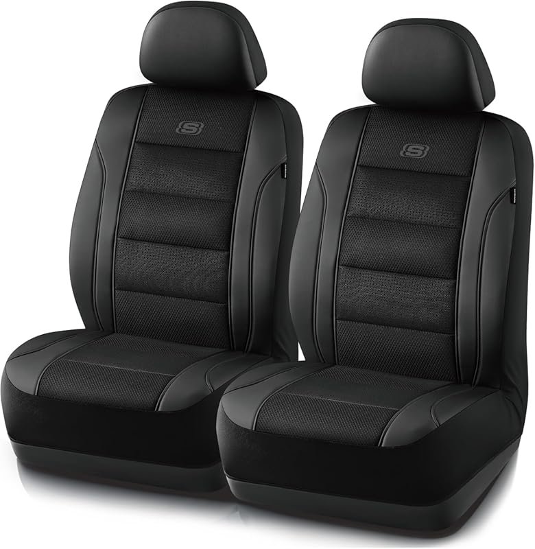 Skechers Air-Cooled Memory Foam Front Seat Covers for Most Vehicles Ai