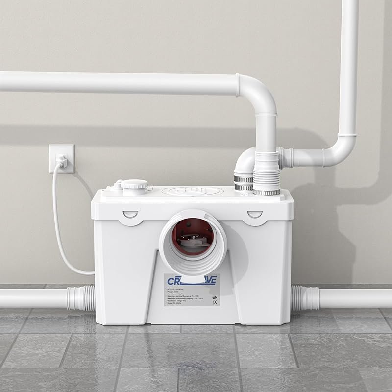 CrestWave 500W Macerator Pump is a heavy-duty upflush system with 4 wa
