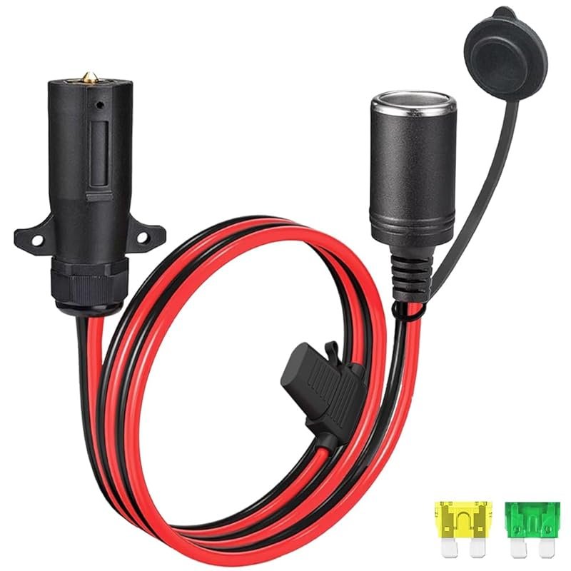7-Way Trailer Plug to Cigarette Lighter Socket 12V Power Cable for RV 