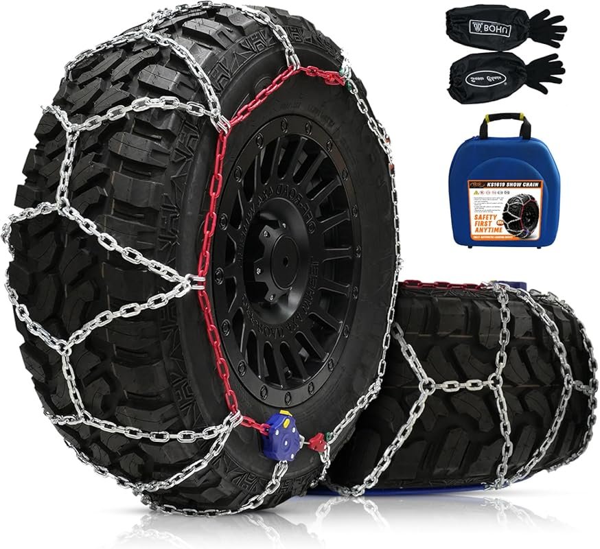 DEDC auto-lock snow chains with 4.5mm manganese steel for off-road SUV