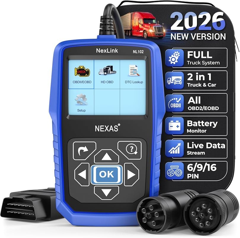 NEXAS NL102 Heavy Duty Diesel Truck Scanner – Diagnose Cummins, Isuzu,