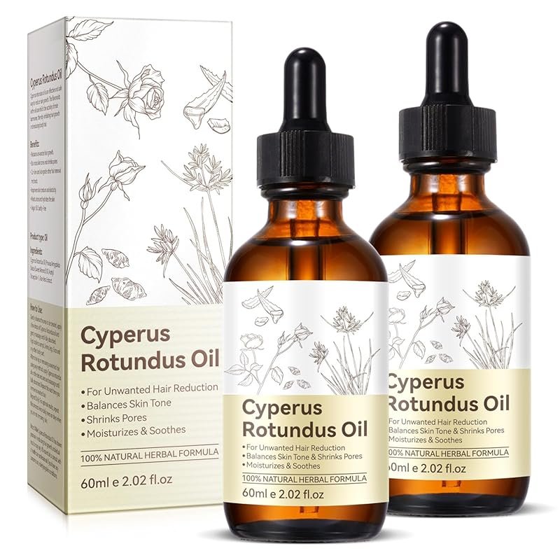 2PCS Cyperus Rotundus Oil, Natural Cyperus Rotundus Oil For Hair Remov