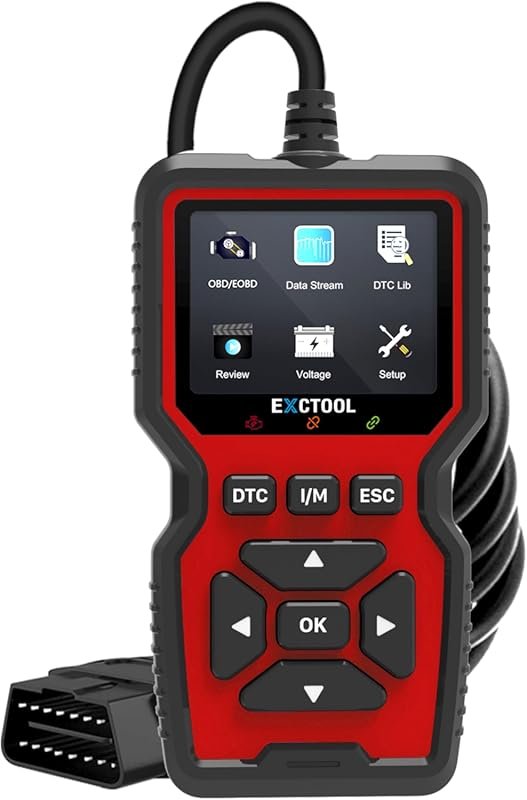 Car OBD2 Scanner with Live Data, Check Engine Code Reader, and Reset f