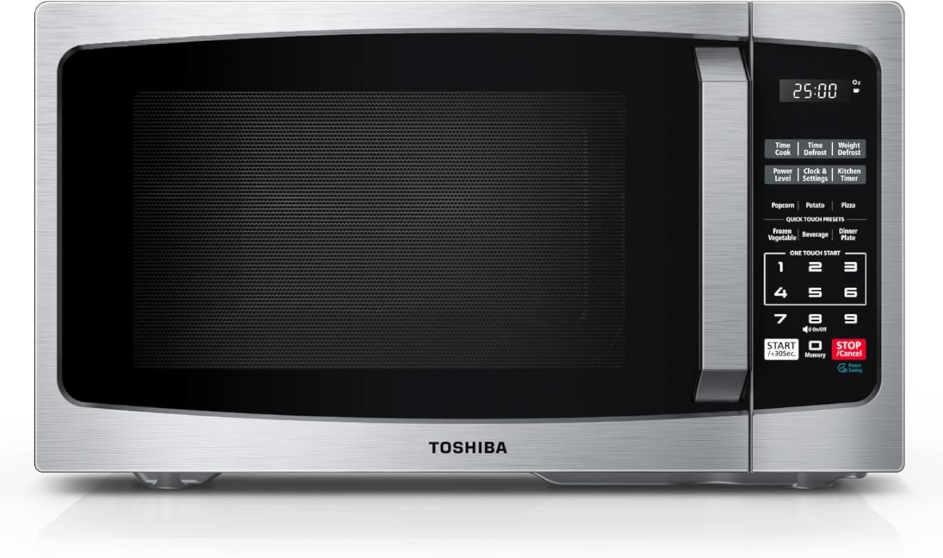 Toshiba 0.9 Cu. Ft. Stainless Steel Microwave Oven with 6 Auto Menus