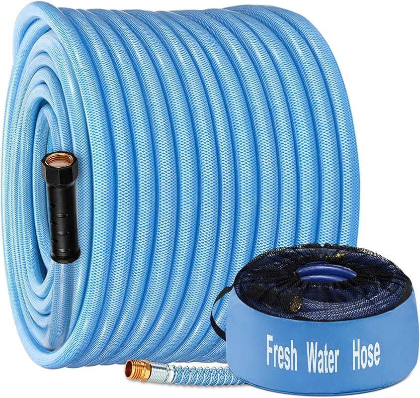 Kohree 100-Foot RV Drinking Water Hose: Reinforced PVC with strain rel