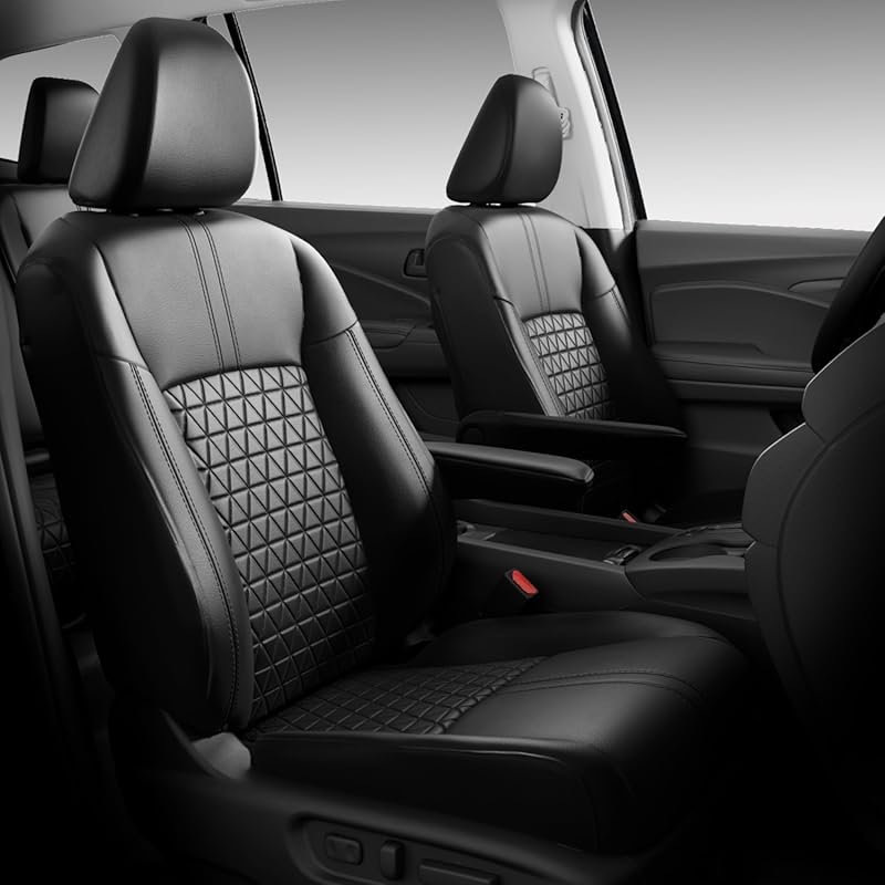 FREESOO Custom Honda Pilot Seat Covers Full Set Leather Waterproof for