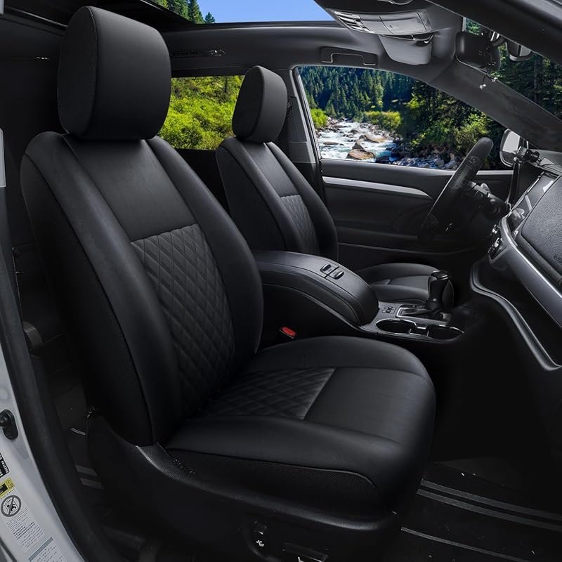 GIANT PANDA Customized Full Set Car Seat Covers Fit for Toyota Highlan