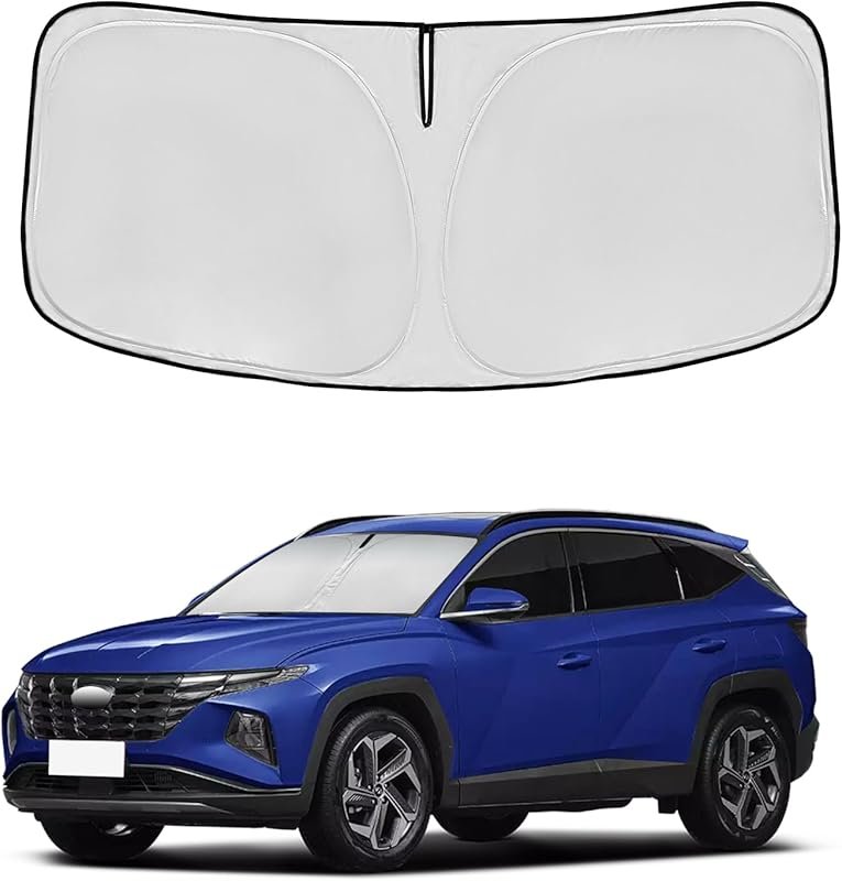Windshield Sun Shade for the 2022 Hyundai Tucson, Custom Fit for UV Pr