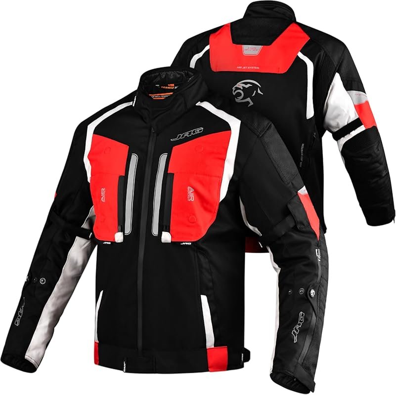 J.A.G. Men's All-Season Reflective Mesh Motorcycle Jacket with CE Armo
