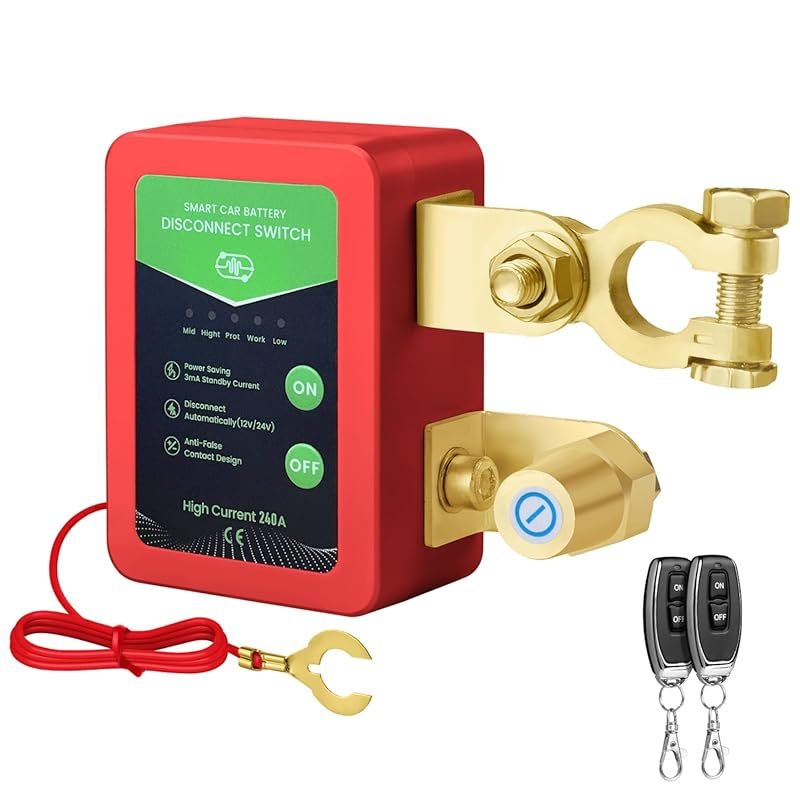 12V Remote Battery Kill Switch for Car RV ATV Truck Boat with Smart Vo