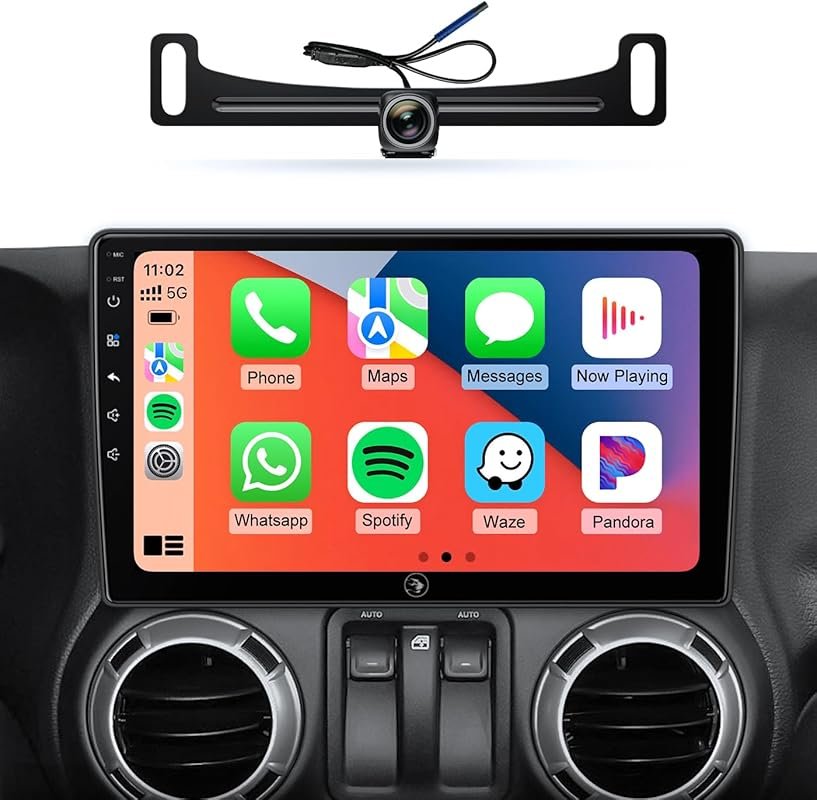 10.2-Inch Touchscreen Car Stereo with Wireless CarPlay and Android Aut
