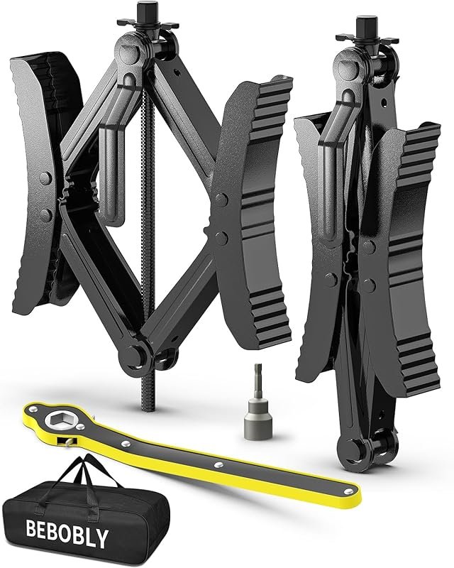 X-shaped travel trailer wheel chocks with wrench for 3.5 to 12-inch ga