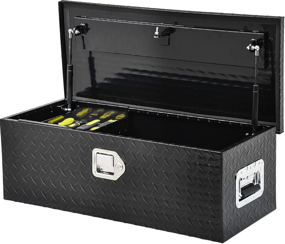 AUTOSAVER88 48 Inch Truck Bed Tool box, Heavy Duty Aluminum Diamond Pl