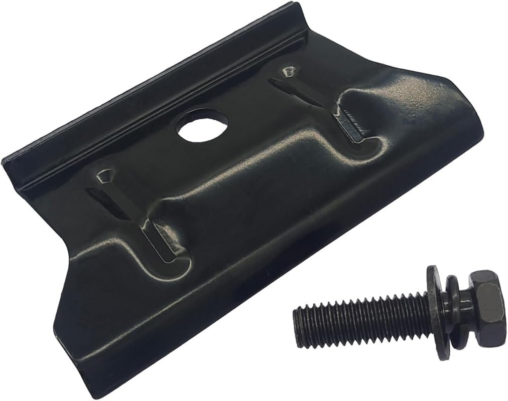 Metal Battery Hold Down Bracket for Floor Mount - Black, Fits Kia Opti