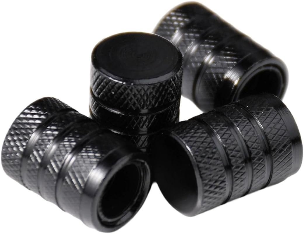 4-Pack Aluminum Tire Valve Stem Caps with ABS Lining – Corrosion & Moi