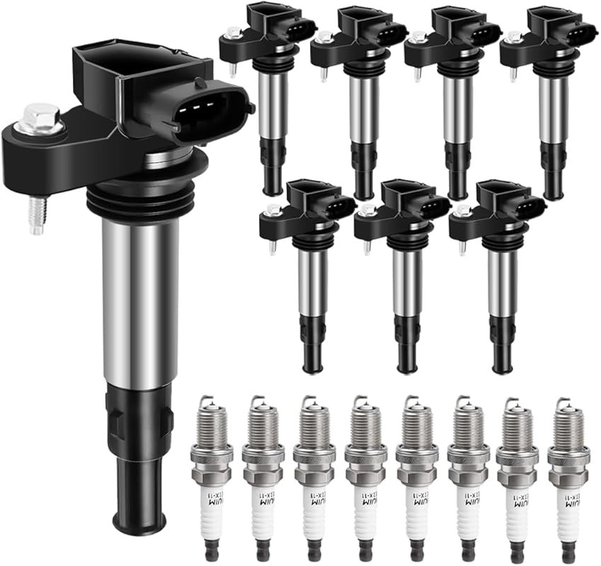 Ignition Coil and Spark Plug Set for Cadillac SRX, STS and Buick Lucer