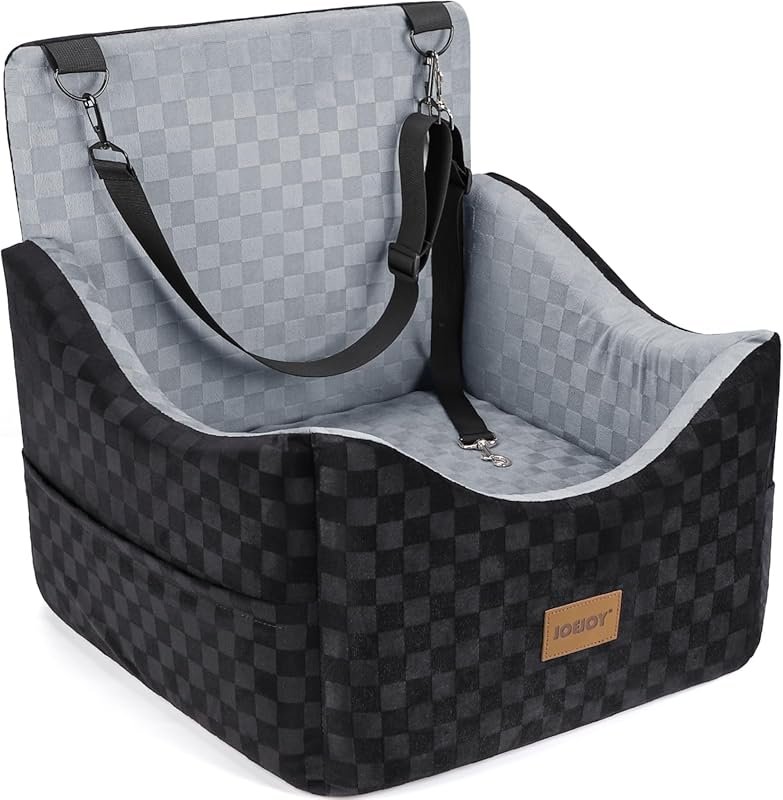 JOEJOY Elevated Dog Car Seat with Memory Foam & Washable Cover for Dog
