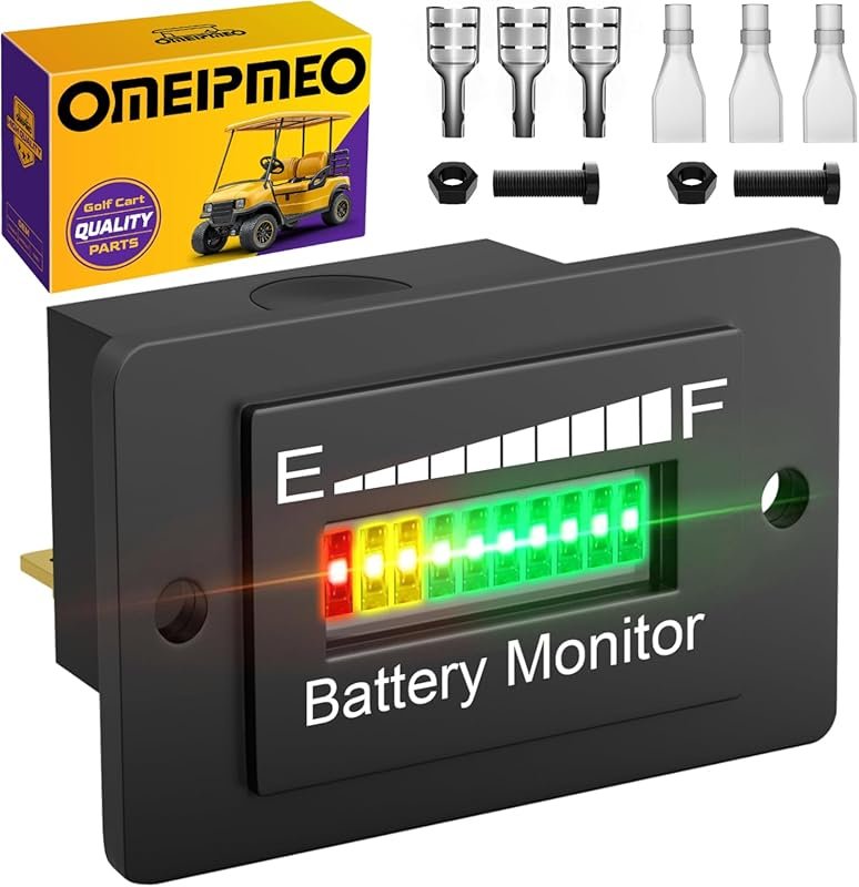 Universal Golf Cart Battery Voltage Meter for Club Car EZGO Yamaha, LE