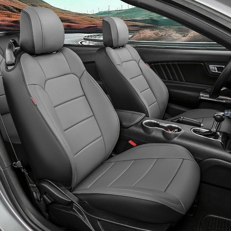 Coverdream Mustang Leather Seat Covers Custom Fit for 2015-2026 Ford M