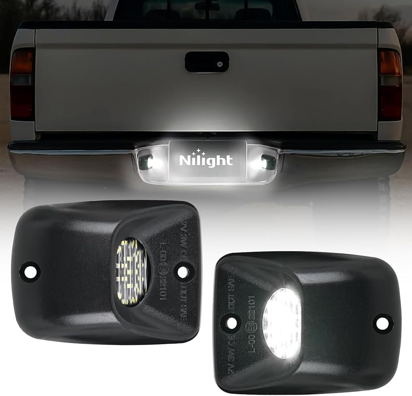 Nilight 6000K White License Plate Lights for Toyota Tacoma from 1995 t