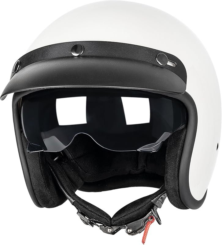 A Retro Vintage 3/4 Open Face Motorcycle Helmet for Classic Bike Style