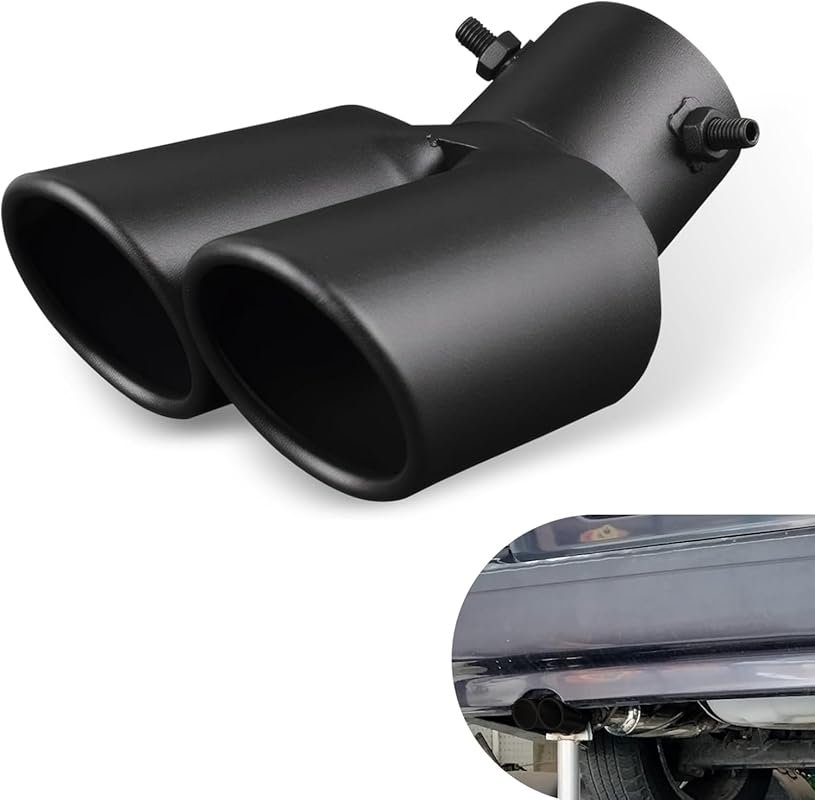 Universal Dual Outlet Stainless Steel Car Exhaust Tips, Bending High T