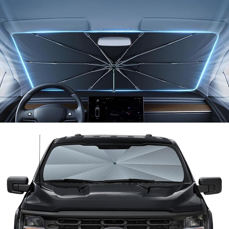 Autorder Windshield Sun Shade Umbrella with 100% Sun Block for 2021-20