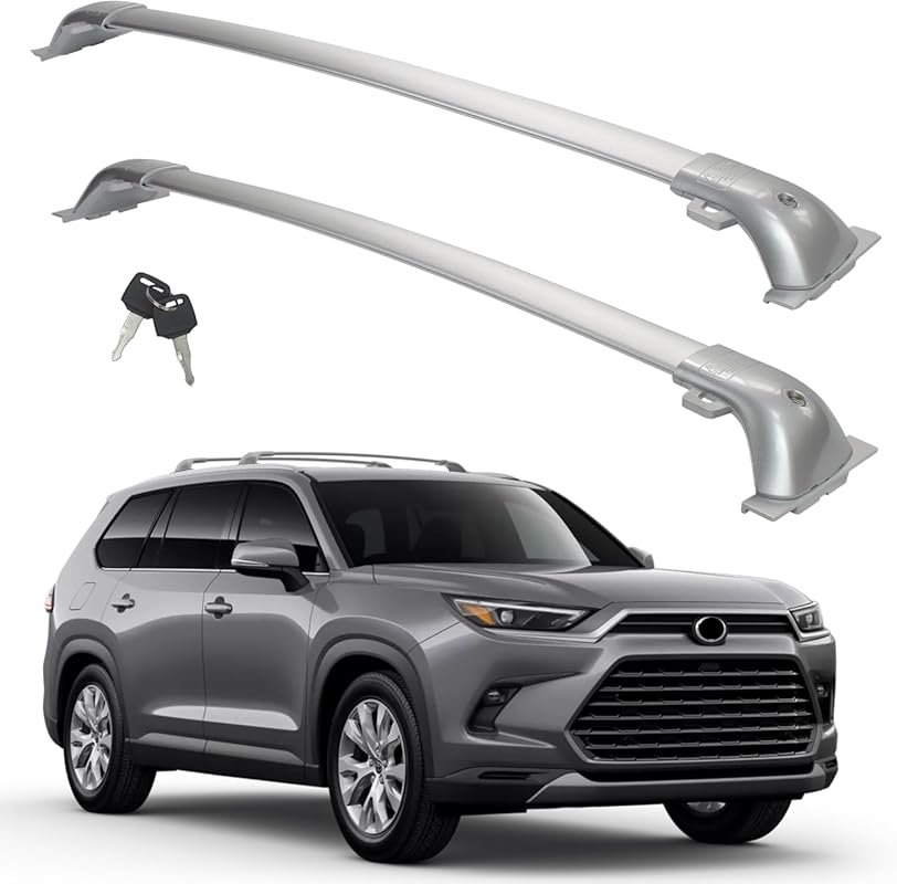 Silver Roof Rack Crossbar for Toyota Grand Highlander and Lexus TX, 26
