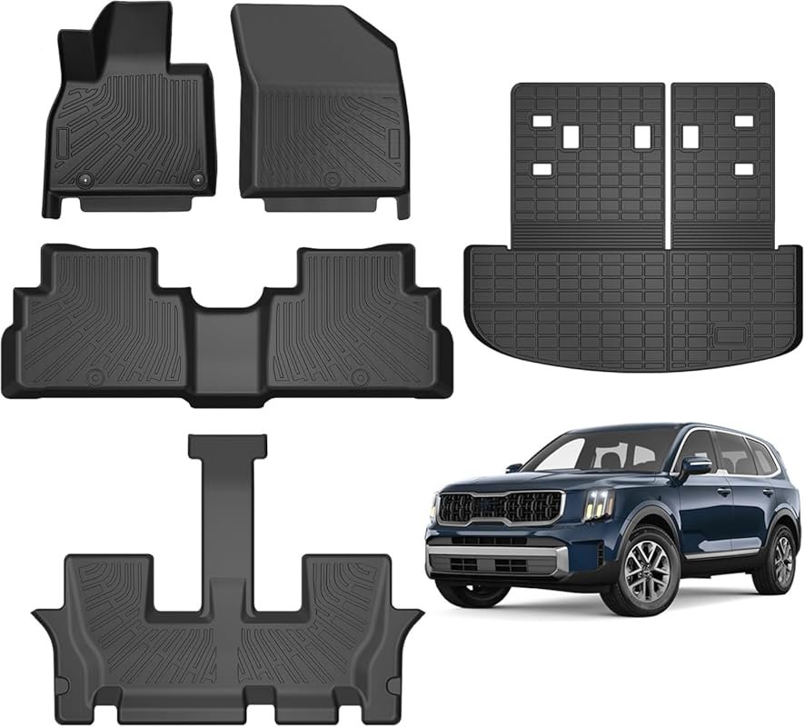 Heavy-Duty All-Weather Floor Mats and Cargo Liner with Backrest Protec