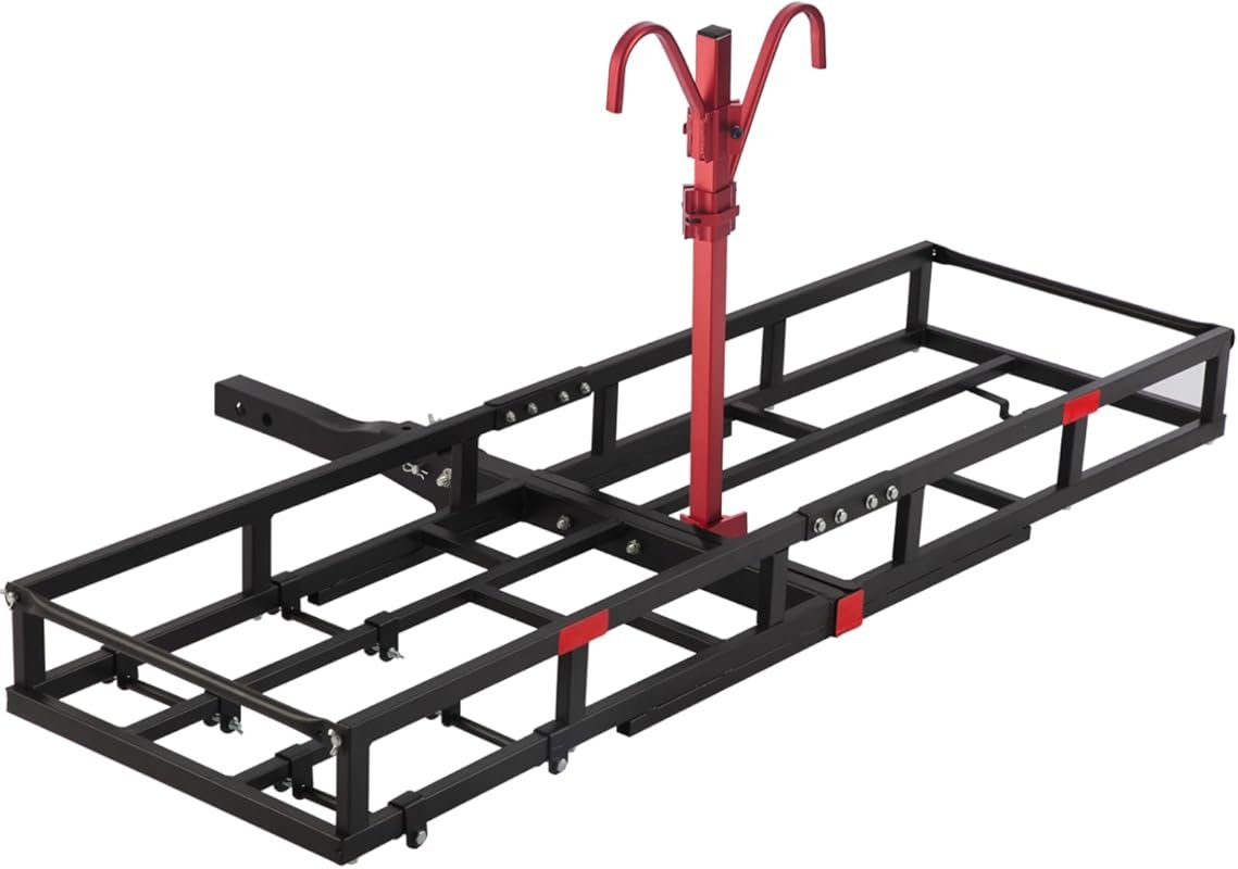 Electric bike hitch rack for two fat-tire e-bikes, fits 2-inch receive